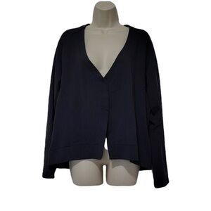 Arc'teryx Black Jacket Wool Lined Snap Front V Neck: Large